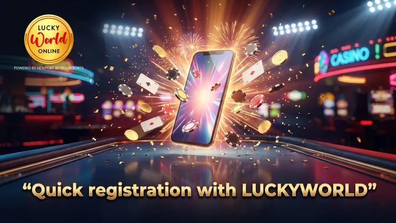 LUCKYWORLD casino registration completes in minutes, enabling quick play