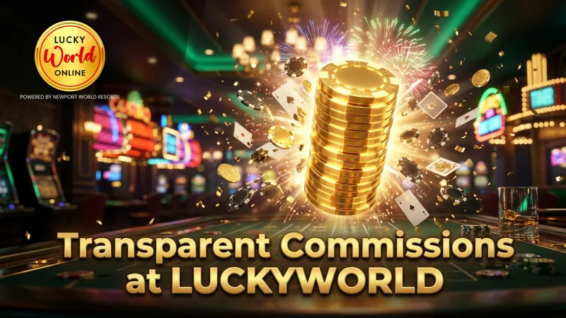LUCKYWORLD offers transparent commission calculations for partners.