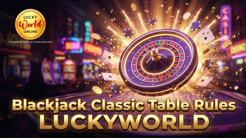Classic blackjack table layout showing betting spots and dealer area