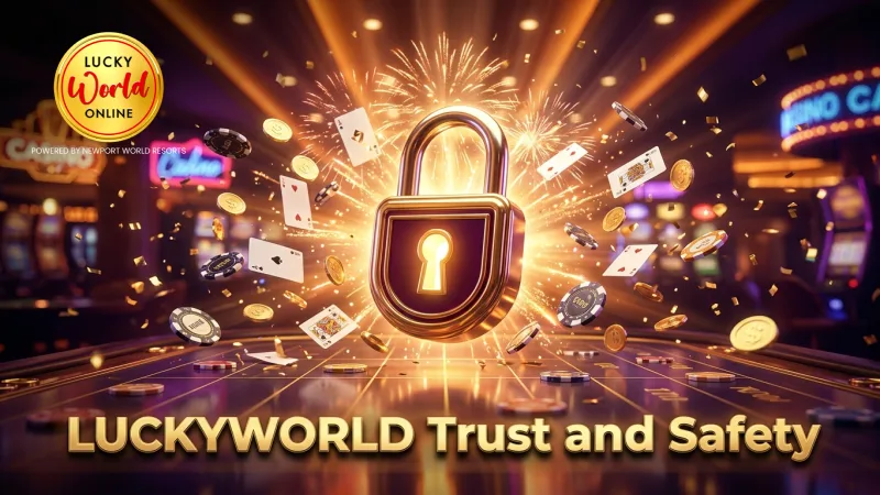 A secure lock symbolizes trust and safety in LUCKYWORLD promotions.