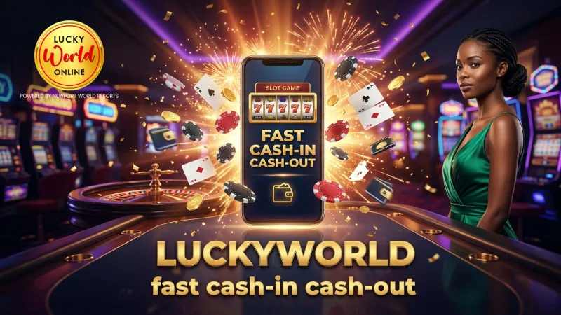 LUCKYWORLD ensures fast cash-in and cash-out via popular e-wallets.