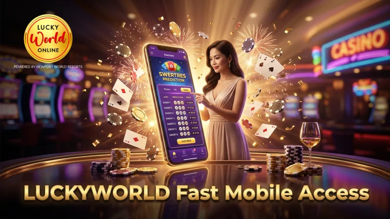 Mobile phone displaying Swertres prediction app interface